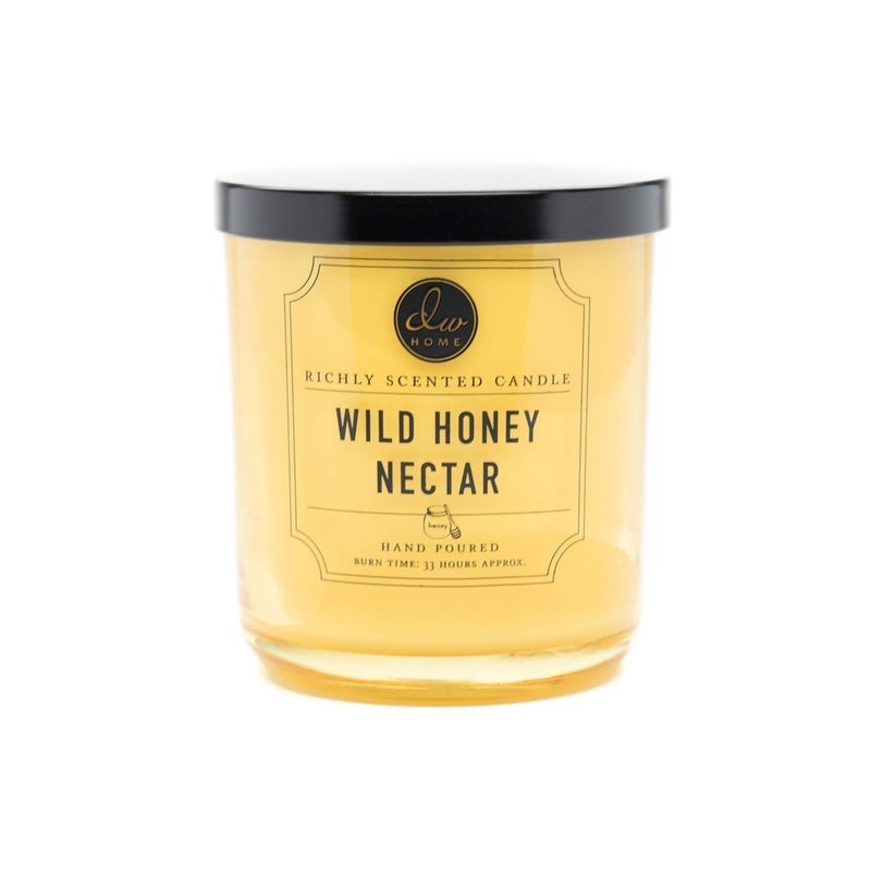 DW Home Decoware Richly Scented Candle Medium Single wick 9.69 oz ---- Wild Honey Nectar